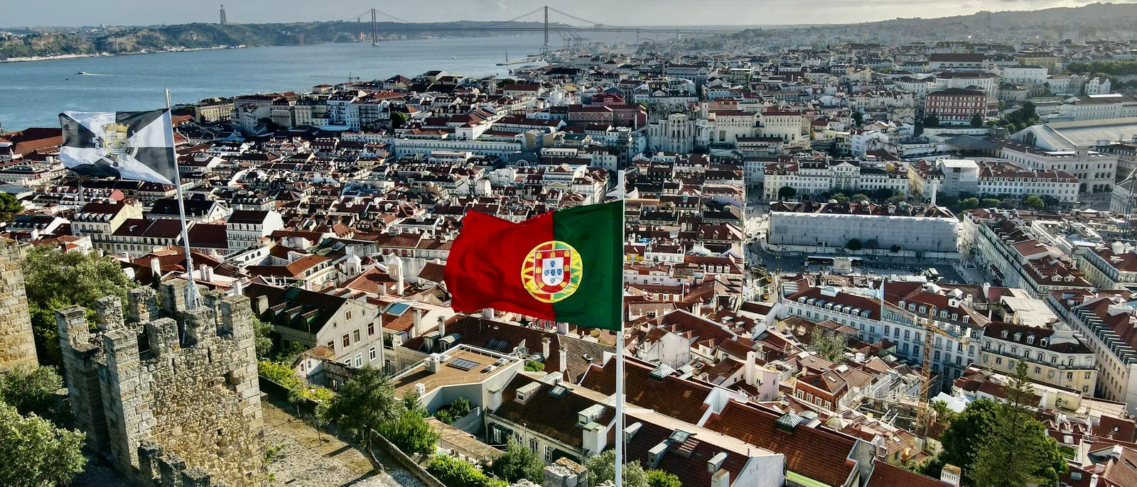 Vista aérea de Lisboa a partir do Castelo de São Jorge